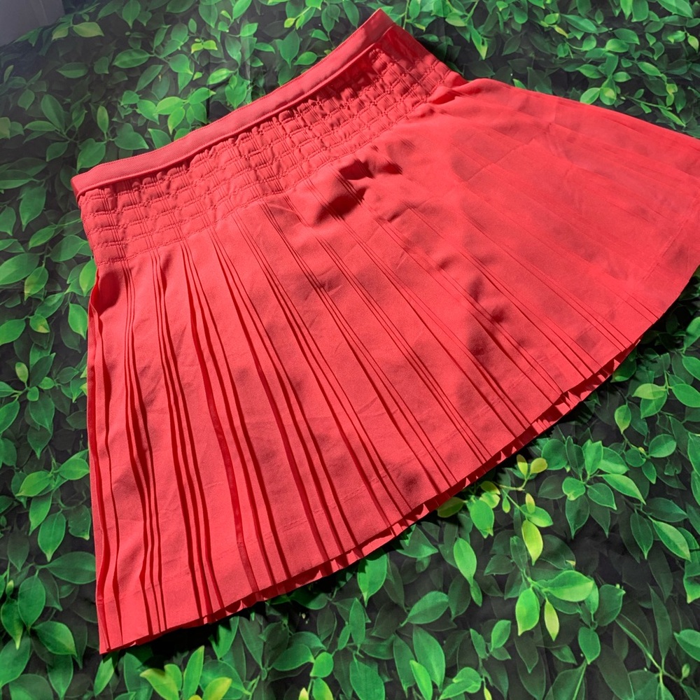 JCREW Pleated Mini Skirt NWT Coral SZ 12